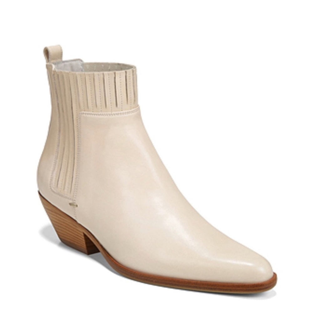 Vince Eckland Cream Ankle Boots